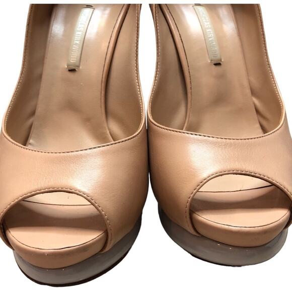 Nicholas Kirkwood Bi Color Pump Two Tone Platform Peach Black Pearl 38 EU 7.5 US - Picture 4 of 14